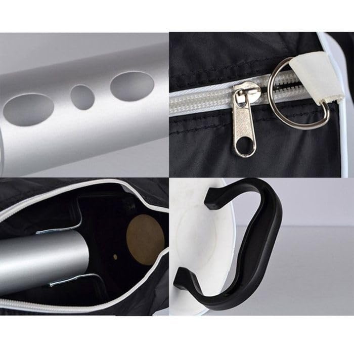 Raxx | Deluxe Shag Bag Golf Ball Collector Retriever, Pick Up Balls Without Bending - Black