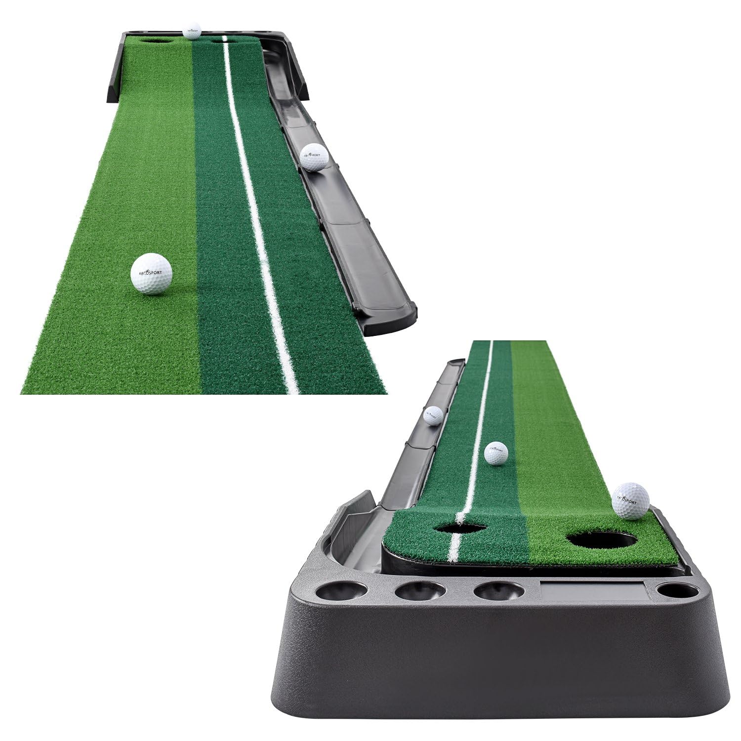 Raxx Golf Indoor Golf Putting Portable Mat with Auto Ball Function Mini Training Aid, Game (Green)
