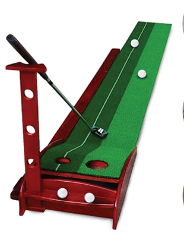 RAXX Premium Wooden Indoor Golf Putting Mat Trainer for Home & Office gift set